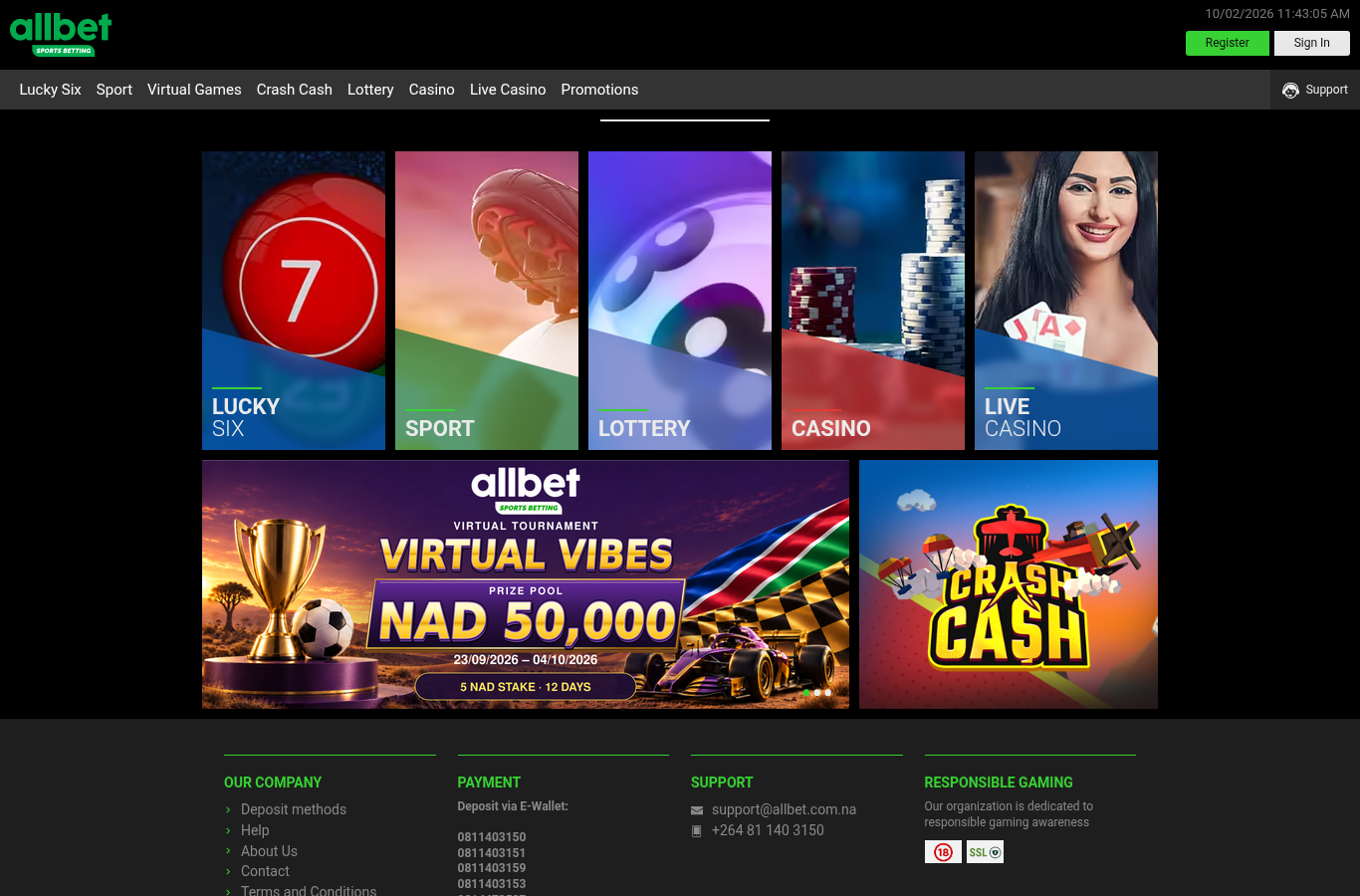 Allbet / Lucky6 observed domain view
