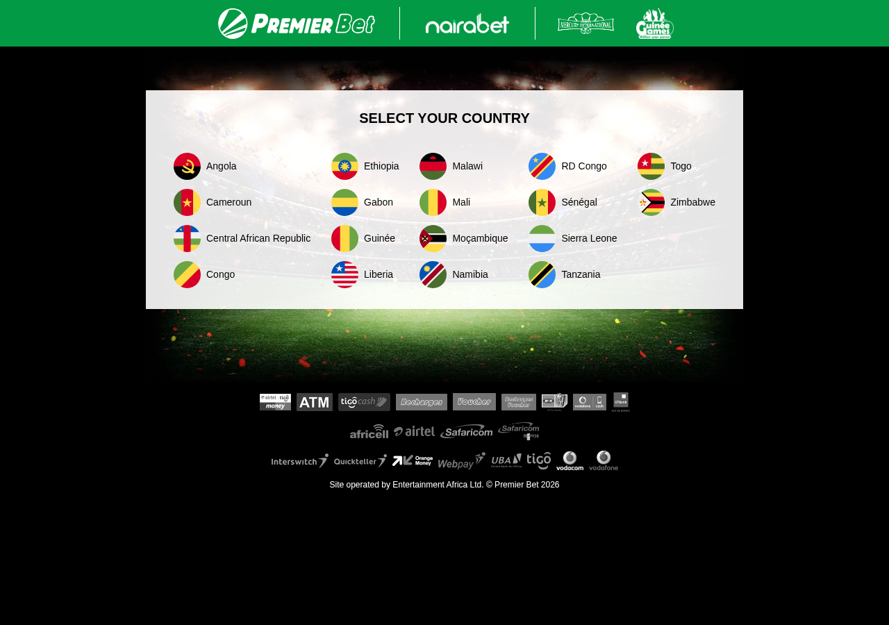 Captured view associated with the Premier Bet brand domain
